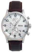 Hugo Boss HB1512447 Horloge - Leer - Bruin - 44 mm