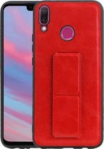 Grip Stand Hardcase Backcover voor Huawei Y9 (2019) Rood