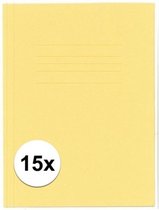 15 x stuks Kangaro dossiermap 24 x 35 cm geel