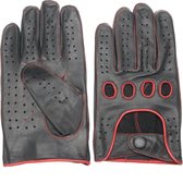 Swift Racing Leren Motorhandschoenen - Handschoenen voor Dames & Heren - Zwart Rood - Maat S