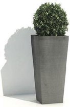 Ecopots Rotterdam High 70 - Grey - 32,7 x H70,5 cm - Vierkante grijze bloempot / plantenbak
