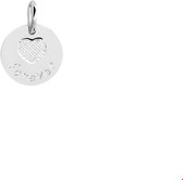 Zilver Gerhodineerde Hanger hartje tekst "forever 1324320