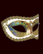 Venetiaans barok oogmasker wit strass