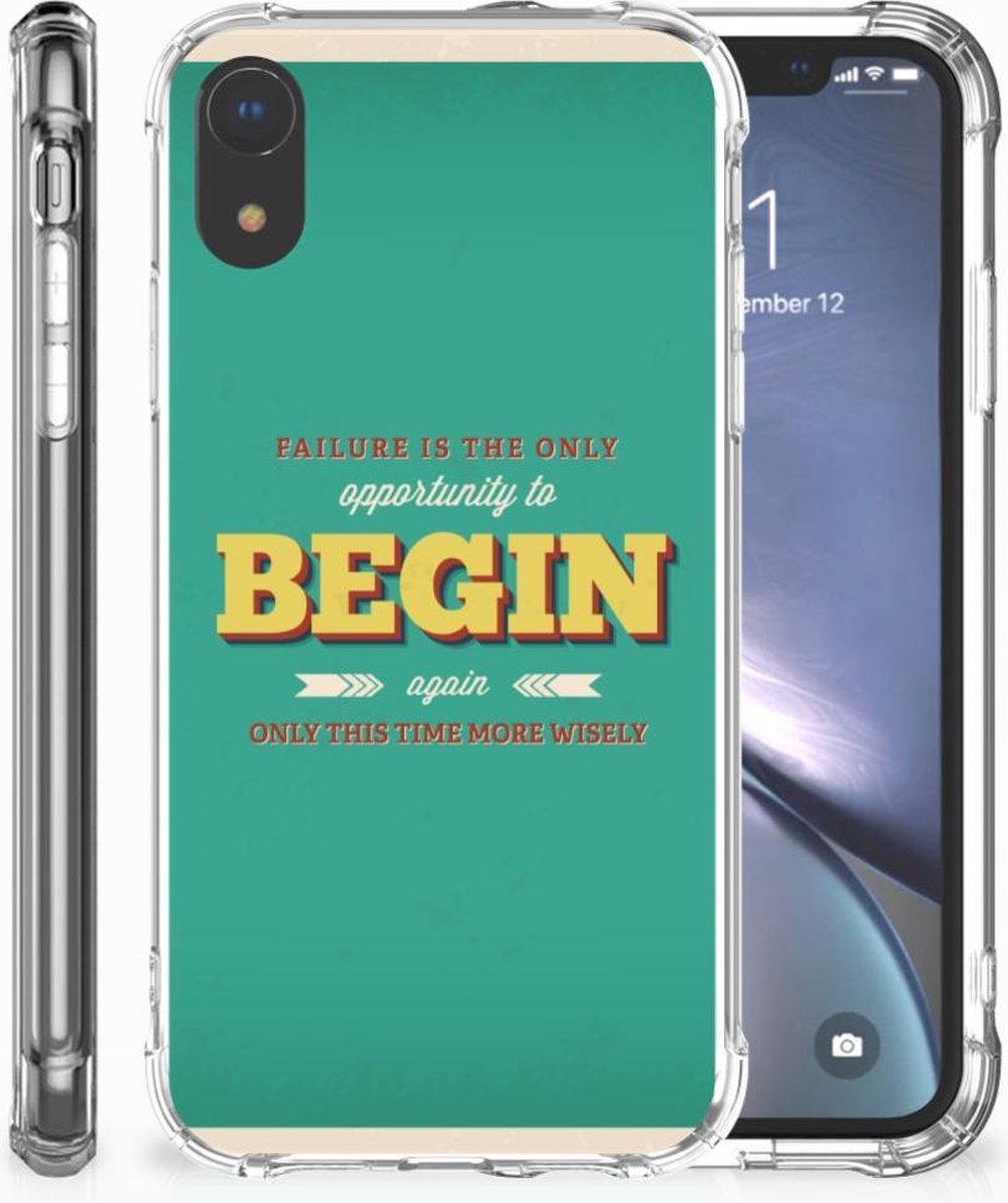 Apple iPhone Xr Telefoonhoesje met tekst Quote Begin