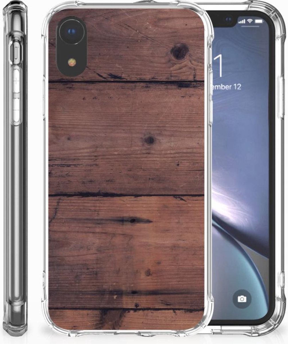 Back Cover voor Apple iPhone Xr Stevig Telefoonhoesje Old Wood