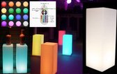 LED presentatie zuil pilaar sfeerlamp verlichting RGB wit 16 kleuren 72 cm hoog oplaadbaar afstandbediening