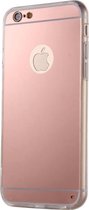 Galvaniseren spiegel beschermende TPU Case voor geschikt voor iPhone 6 & 6s(Pink)