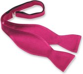 E.L. Cravatte Zelfstrikker Strik - Fuchsia - 100% Zijde