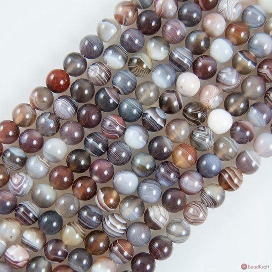 Perles en pierre naturelle, agate du Botswana, perles rondes de 4 mm. Vendu  par fil... | bol