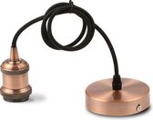 Snoerpendel metaal E27 roodbrons