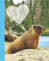 Cute Colorado Rocky Mountain Marmot Composition Wide-ruled line School Notebook Sandy Closs