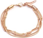 iXXXi Jewelry Armband Snake Knot Roségoudkleurig 17-20cm