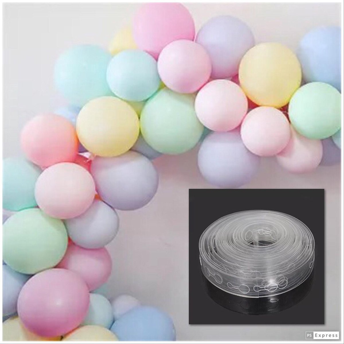 Geweldige eik Waakzaam maaien Pastel ballonnenboog 5 meter | 70 ballonnen + strip | ballonnen slinger  guirlande | bol.com
