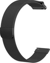 Milanese Loop Armband Geschikt Voor Samsung Galaxy Watch 46 MM Band Strap - Milanees Armband Polsband - Zwart