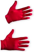 Handschoenen - Rood Satijn - Circa 20 cm - Piet Attribuut - Een Paar