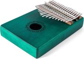 Soundscape Kalimba met 17 tonen in C Majeur (Groen) + Accessoires - Mahonie klankhout - Duimpiano / Mbira