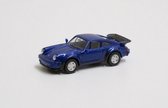 Herpa Porsche auto 911 turbo- blauw metallic