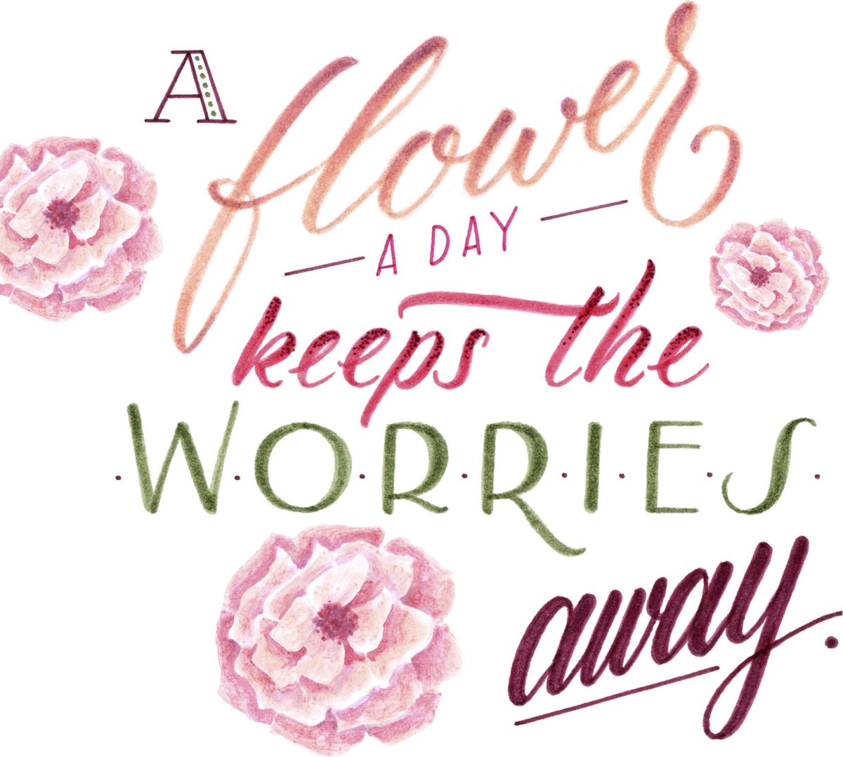 Faber-Castell tekenstift - Pitt Artist Pen - Handlettering set - A Flower - 8-delig - FC-267124 — afbeelding 2