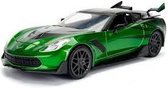 Chevrolet Corvette Stingray 2016 Groen "Crosshairs "1-24 Jadatoys Transformers