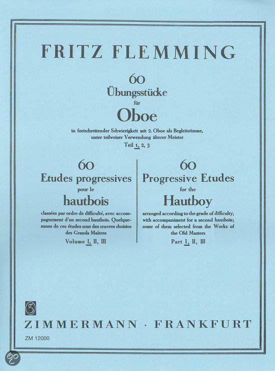 60Übungsstücke Für Oboe In Fortschreitender Schwierigkeit 1