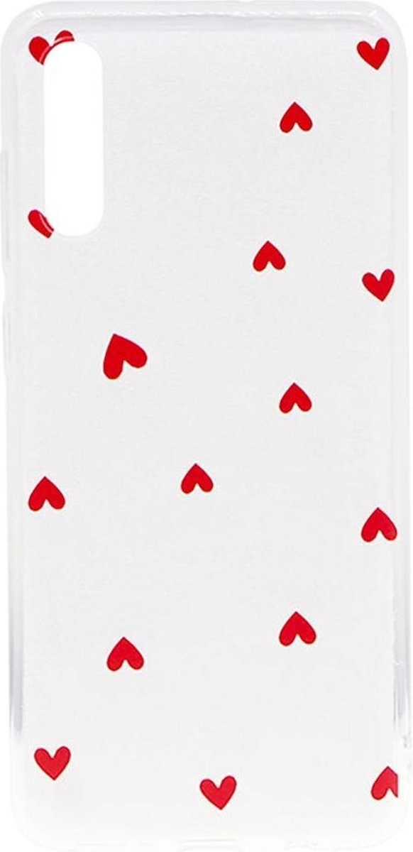 Shop4 - Samsung Galaxy A70 Hoesje - Zachte Back Case Hartjes