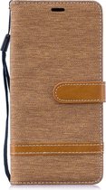 Samsung Galaxy S10 Plus Hoesje - Denim Book Case - Khaki