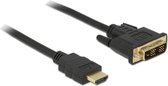 DeLOCK 84674 kabeladapter/verloopstukje DVI-D HDMI Zwart