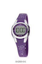 Nowley 8-6216-0-6 digitaal horloge 28 mm 100 meter paars/ grijs