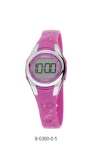Nowley 8-6300-0-5 digitaal horloge 28 mm 100 meter roze/ wit