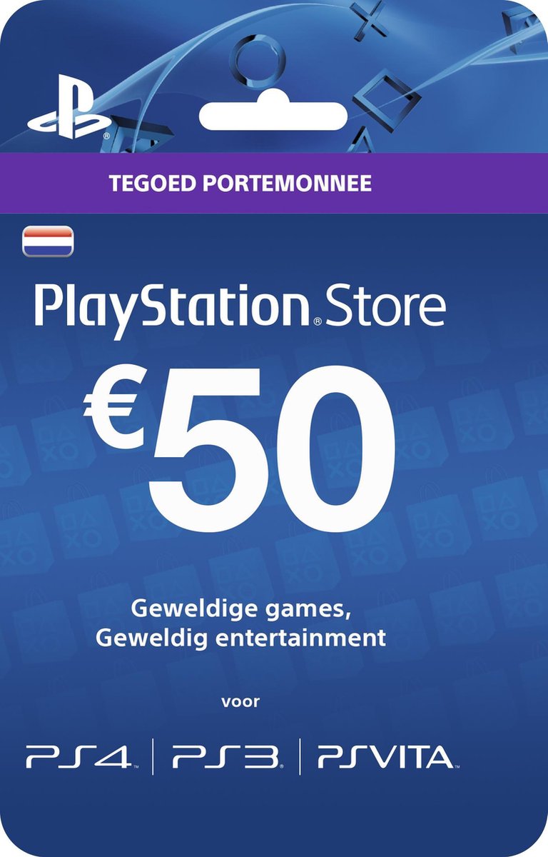 Nederlands Sony Network PSN Kaart 50 Euro Nederland PS4 + PS3 +... bol.com