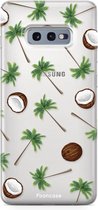 Samsung Galaxy S10e hoesje TPU Soft Case - Back Cover - Coco Paradise / Kokosnoot / Palmboom