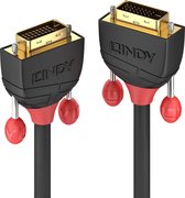 LINDY 36251 DVI-kabel DVI Aansluitkabel DVI-D 24+1-polige stekker, DVI-D 24+1-polige stekker 1.00 m Zwart