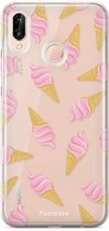 FOONCASE Coque Huawei P20 Lite TPU Soft Case - Couverture arrière - Ice Ice Bébé / Ice Creams / Pink Ice Creams