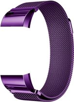 Milanees bandje Paars geschikt voor Fitbit Charge 2