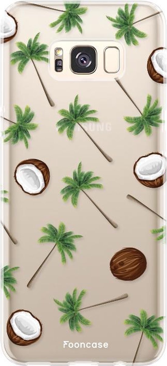 Samsung Galaxy S8 Plus hoesje TPU Soft Case - Back Cover - Coco Paradise / Kokosnoot / Palmboom