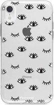 Fooncase Hoesje Geschikt voor iPhone XR - Shockproof Case - Back Cover / Soft Case - Eyes / Ogen