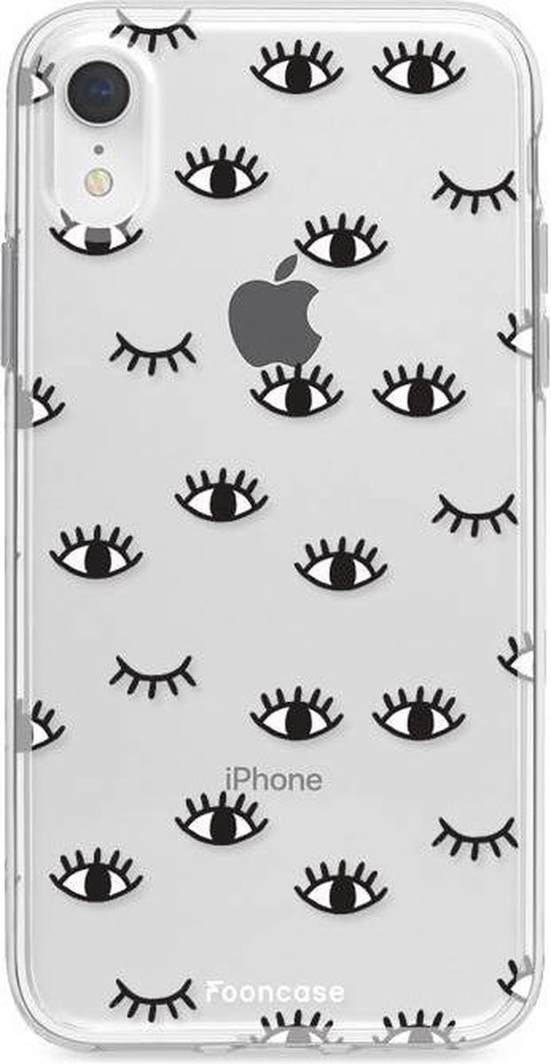 Fooncase Hoesje Geschikt voor iPhone XR - Shockproof Case - Back Cover / Soft Case - Eyes / Ogen