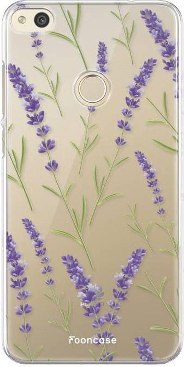 Huawei P8 Lite 2017 hoesje TPU Soft Case - Back Cover - Purple Flower / Paarse bloemen