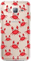 FOONCASE Samsung Galaxy J3 2016 hoesje TPU Soft Case - Back Cover - Crabs / Krabbetjes / Krabben