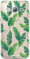 Samsung Galaxy J3 2016 hoesje TPU Soft Case - Back Cover - Banana leaves / Bananen bladeren
