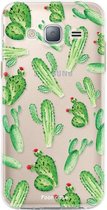 FOONCASE Samsung Galaxy J3 2016 hoesje TPU Soft Case - Back Cover - Cactus