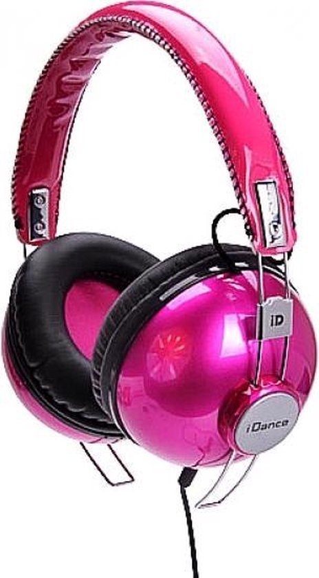 Idance Audio Hipster Koptelefoon Donkerroze Glanzend – 23x9x2cm | Headset  |... | bol.com
