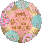 AMSCAN - Roze Happy Birthday aluminium ballon