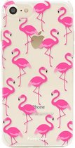 iPhone 7 hoesje TPU Soft Case - Back Cover - Flamingo