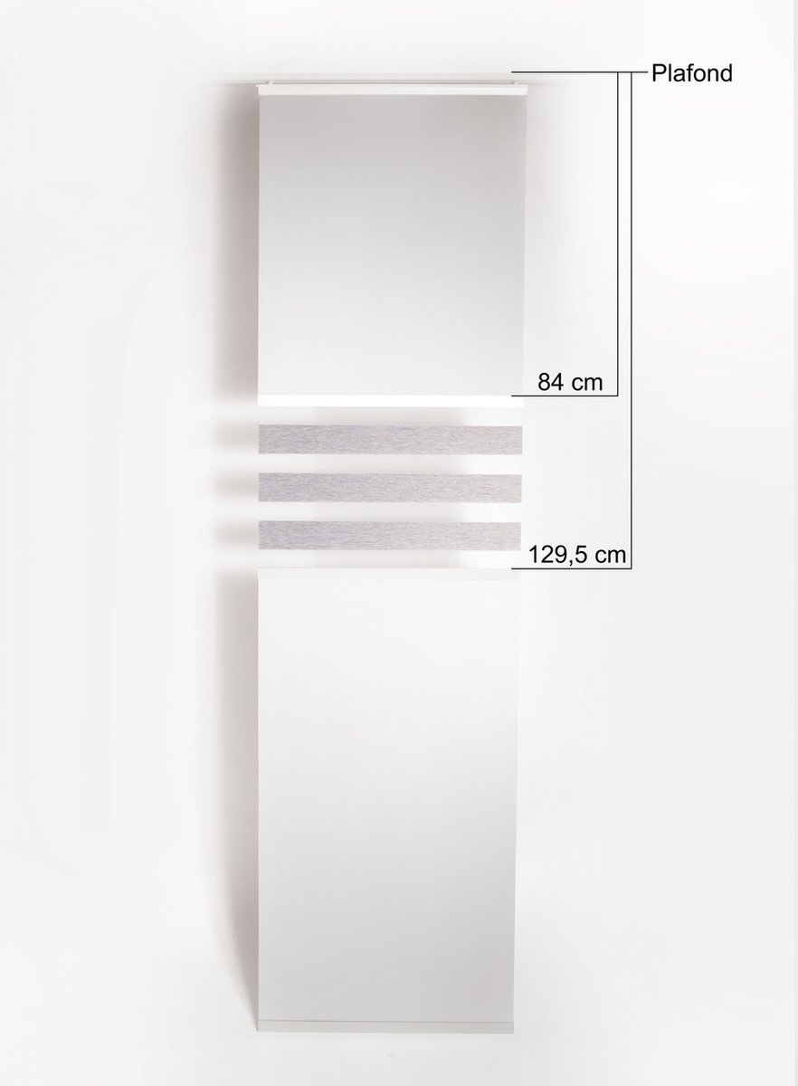 een Reizen Geit Heldelux Paneelgordijn 'Gerona' - lichtgrijs / antraciet strepen - 300 x 60  cm | bol.com