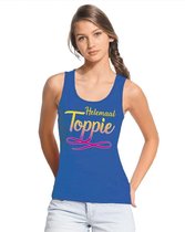 Blauw Helemaal Toppie singlet/ mouwloos shirt dames XL