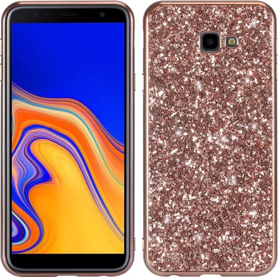 gebrek onpeilbaar knop Samsung Galaxy J4 Plus Hoesje - Glitter TPU - Rose Gold | bol.com