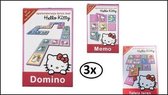 Hello Kitty Spellen set - sinterklaas kado spel memo domino tafels hello kitty