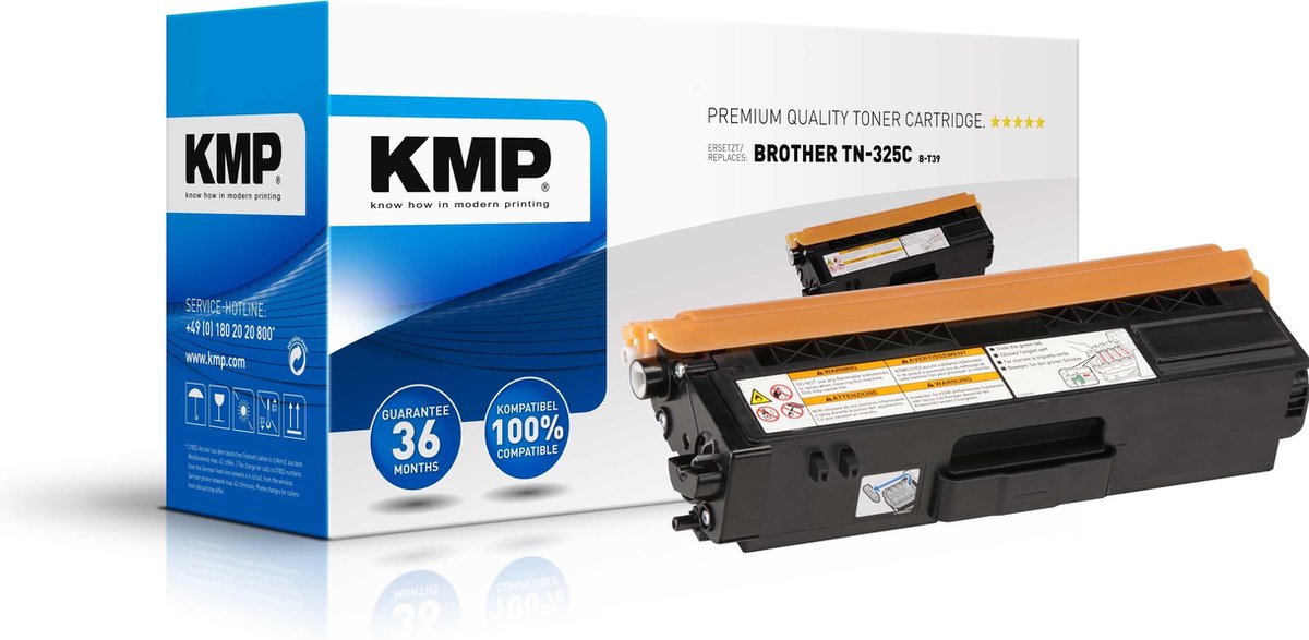 KMP Compatibel Toner B-T39 vervangt Brother TN-325C, TN325C Cyaan