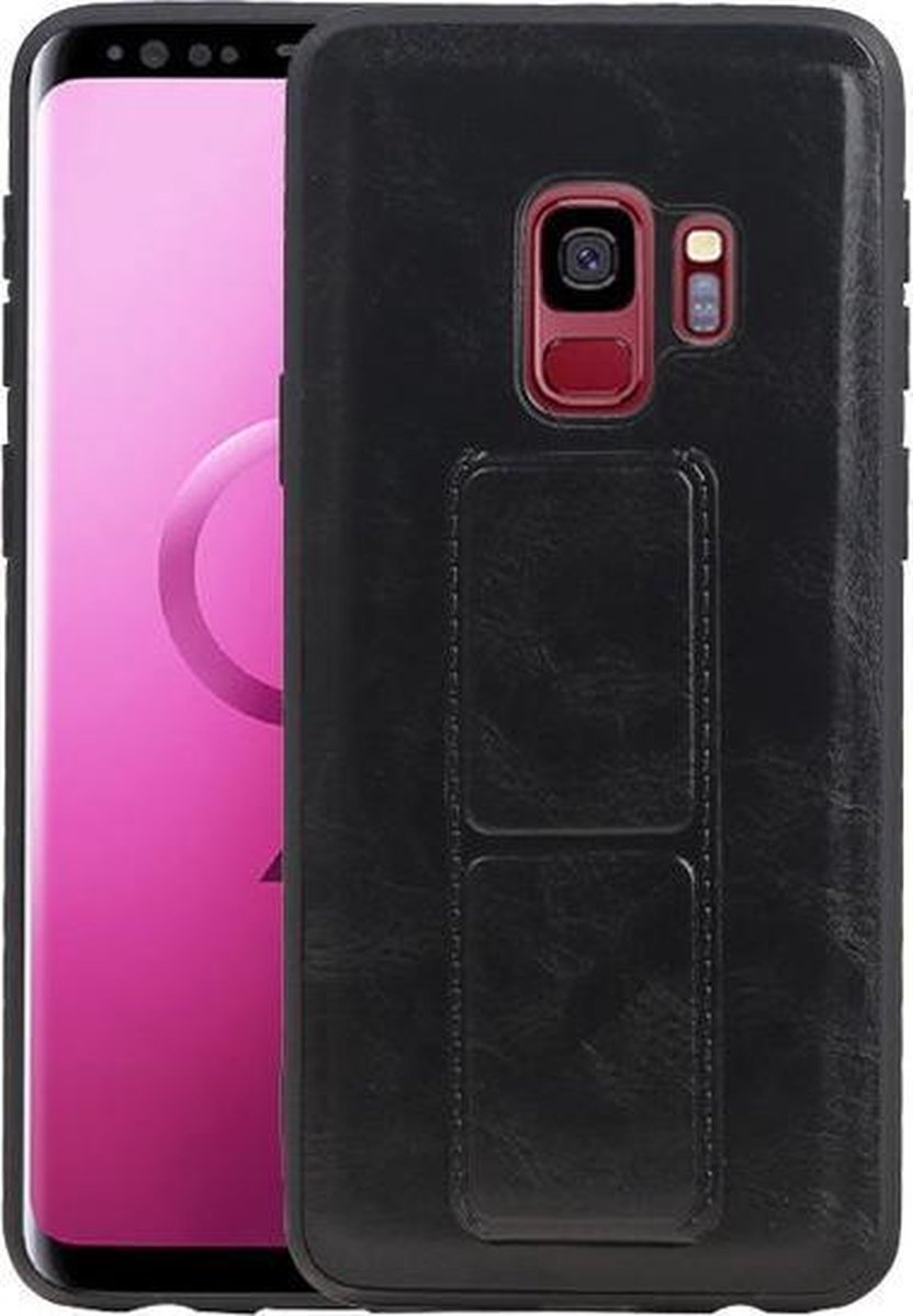 Grip Stand Hardcase Backcover voor Samsung Galaxy S9 Zwart
